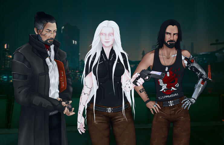 CP77 characters + V | Art Request