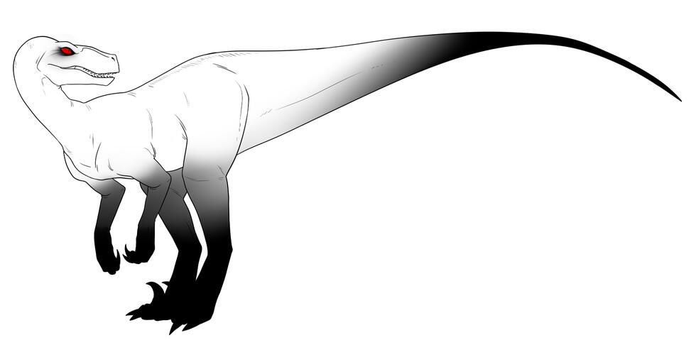 Black &amp; White Utahraptor